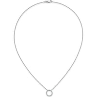 14K White Gold 1/4 Carat Diamond Circle Necklace - 18" by Monteluci Fine Jewelry