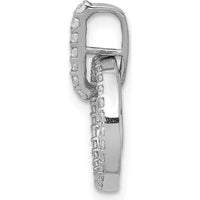 14K White Gold 1/4 Carat Diamond Double Circle Dangle Pendant - 36 Diamonds Total Weight by Monteluci Fine Jewelry