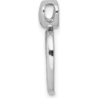 14K White Gold 1/4 Carat Diamond Square Pendant with Round Diamonds and Rhodium Plating by Monteluci Fine Jewelry