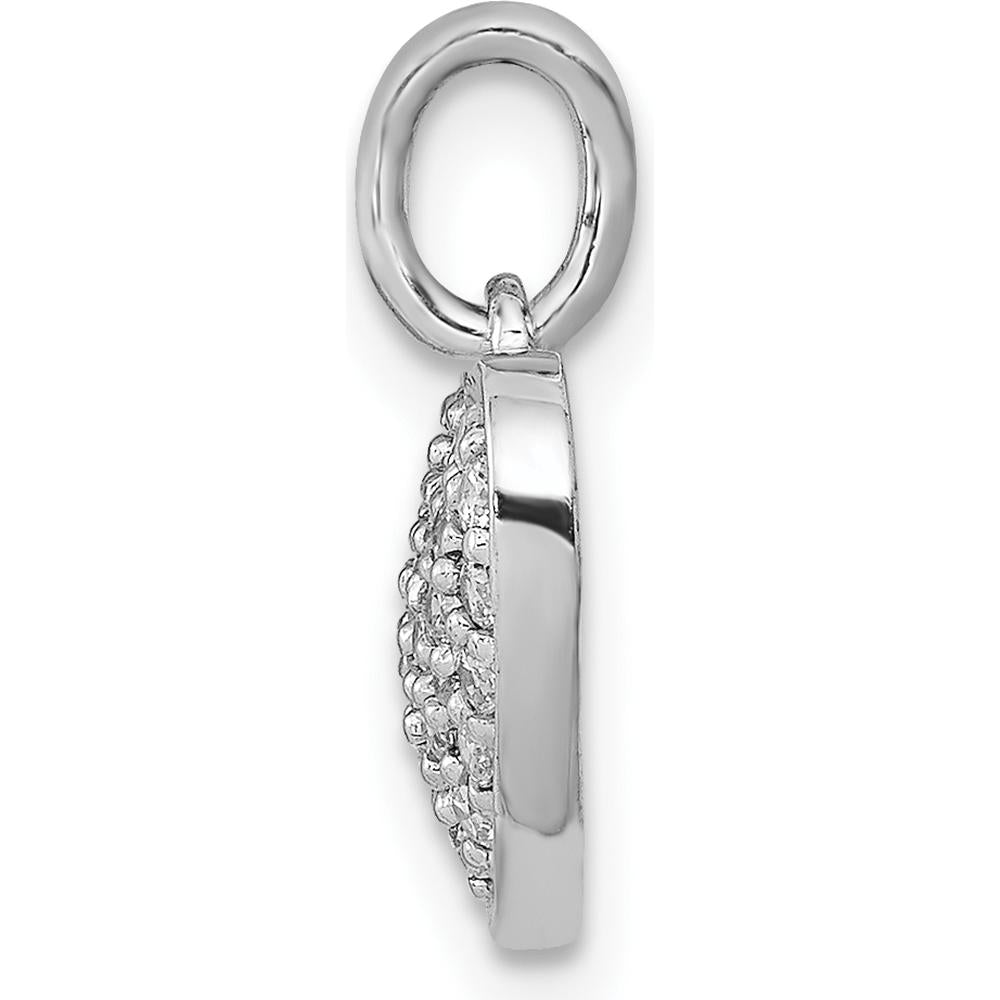 14K White Gold 1/4 Carat Pave Diamond Heart Pendant - 0.25 Carat Total Diamond Weight by Monteluci Fine Jewelry