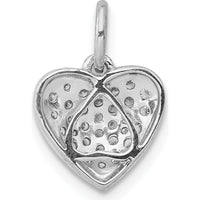 14K White Gold 1/4 Carat Pave Diamond Heart Pendant - 0.25 Carat Total Diamond Weight by Monteluci Fine Jewelry