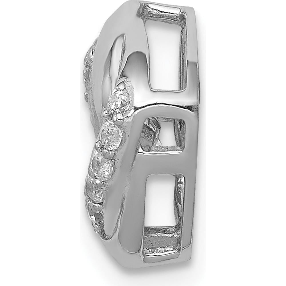 14K White Gold 1/4 Carat Round Diamond Moving Twisted Square Ring - 0.15 Carat Total Diamond Weight by Monteluci Fine Jewelry