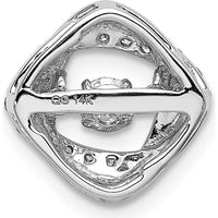 14K White Gold 1/4 Carat Round Diamond Moving Twisted Square Ring - 0.15 Carat Total Diamond Weight by Monteluci Fine Jewelry