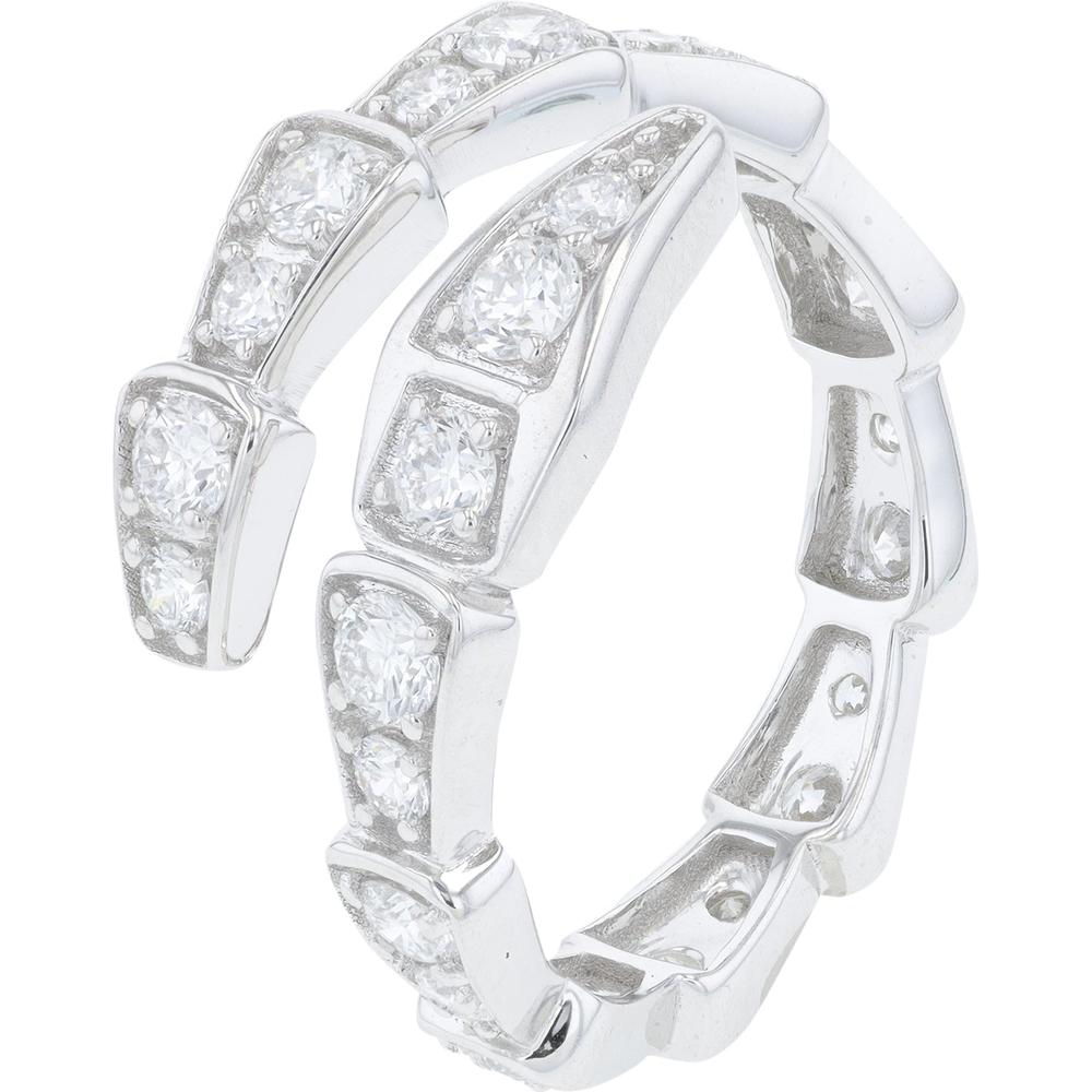 14K White Gold 1.50 Carat Total Lab Grown Diamond Bypass Ring