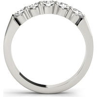 14K White Gold 1.50 Carat Total Weight Lab Diamond Prong Set Wedding Band Ring - Size 7 by Robinson's Jewelers