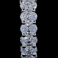 14K White Gold 1.54 Carats Total Weight Oval Cut Diamond Huggie Earrings - Lab Grown E-F VS1 Prong Set Hoops - Covaloro Fine Jewelry