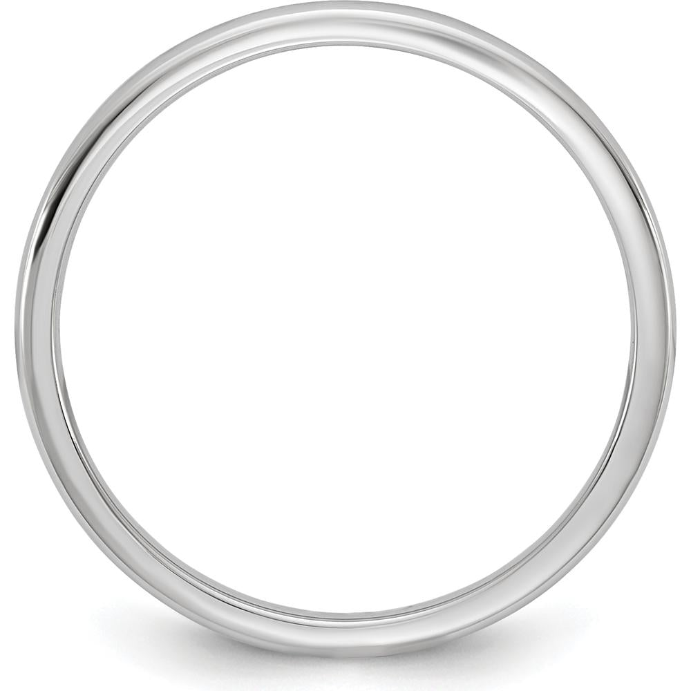 14K White Gold 1.5mm Comfort Fit Polished Wedding Band - Unisex, Size 8 by 0
