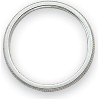 14K White Gold 1.5mm Milgrain Stackable Band - Size 5 by 0
