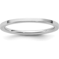 14K White Gold 1.5mm Standard Flat Comfort Fit Wedding Band by Luciano & Cie