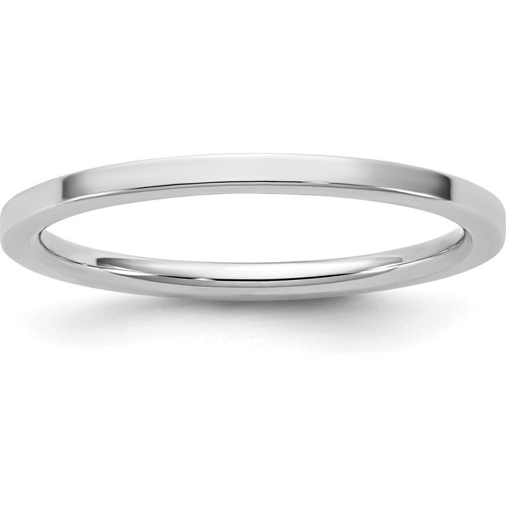 14K White Gold 1.5mm Standard Flat Comfort Fit Wedding Band by Luciano & Cie