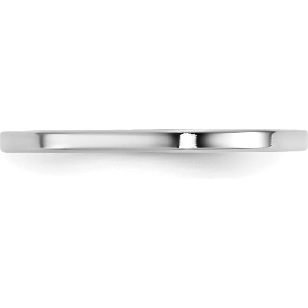 14K White Gold 1.5mm Standard Flat Comfort Fit Wedding Band by Luciano & Cie