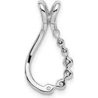 14K White Gold 1/6 Carat Diamond Teardrop Pendant - 1.6 Carat Total Diamond Weight by Oro Pregiato