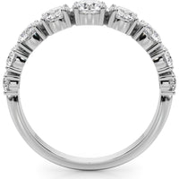 14K White Gold 1.75 Carat Lab Diamond 9 Stone Band Ring - Size 7 by Robinson's Jewelers