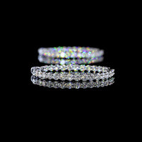 14K White Gold 1.75" Round Hoop Earrings with 56 Prong-Set Lab Diamonds - 3.16 Carats Total Diamond Weight - Covaloro Fine Jewelry
