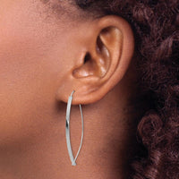 14K White Gold 1.75mm Square Tube Threader Earrings - Polished Finish by 0