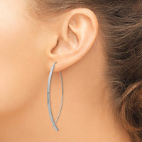 14K White Gold 1.75mm Square Tube Threader Earrings - Polished Finish by 0
