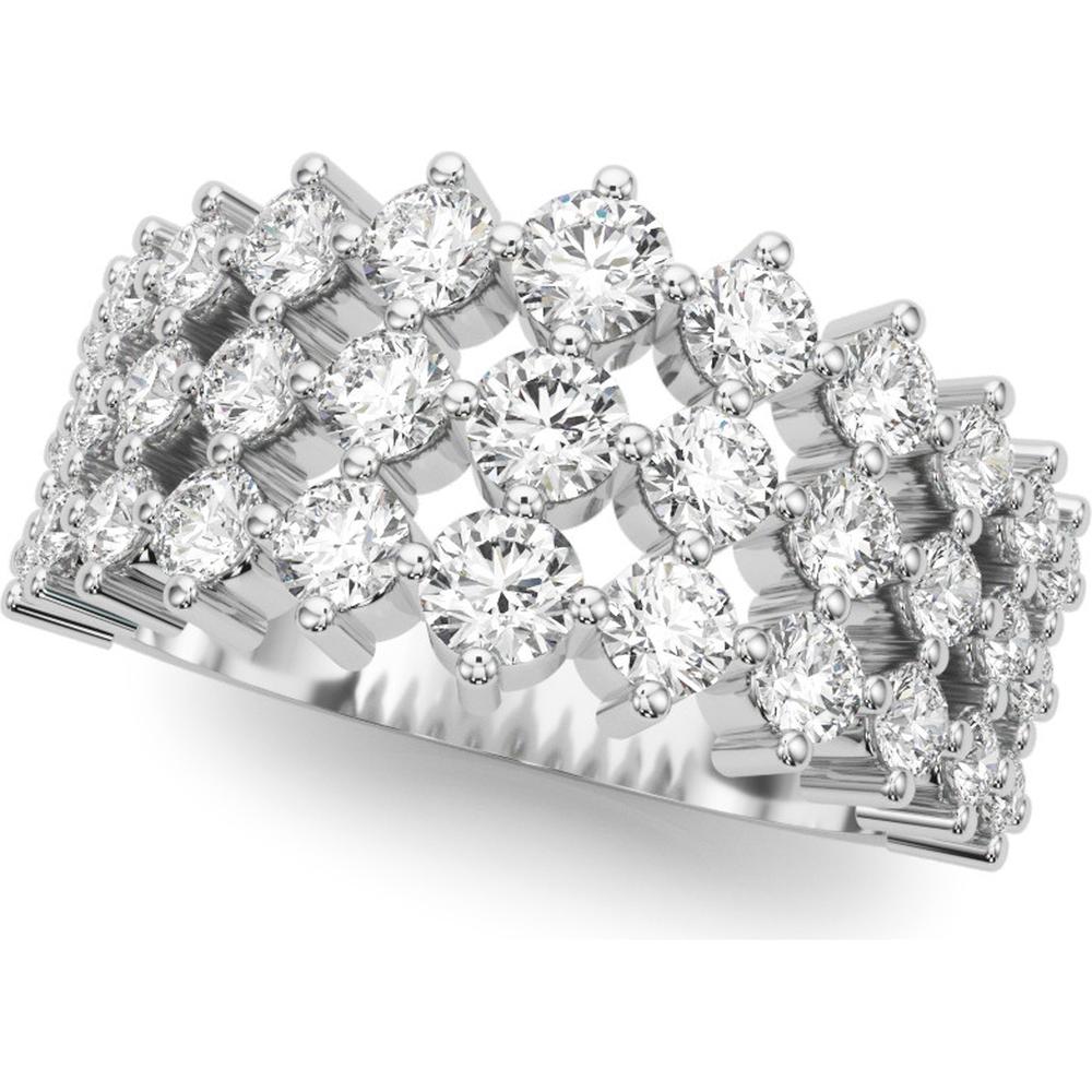 14K White Gold 1.875 Carats Lab Diamond Fashion Ring - Size 7 by Robinson's Jewelers