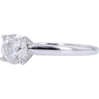 14K White Gold 1 Carat Diamond Solitaire Engagement Ring