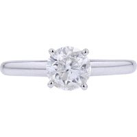 14K White Gold 1 Carat Diamond Solitaire Engagement Ring