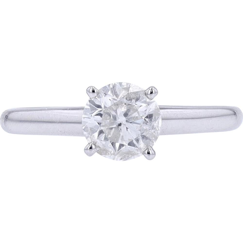 14K White Gold 1 Carat Diamond Solitaire Engagement Ring