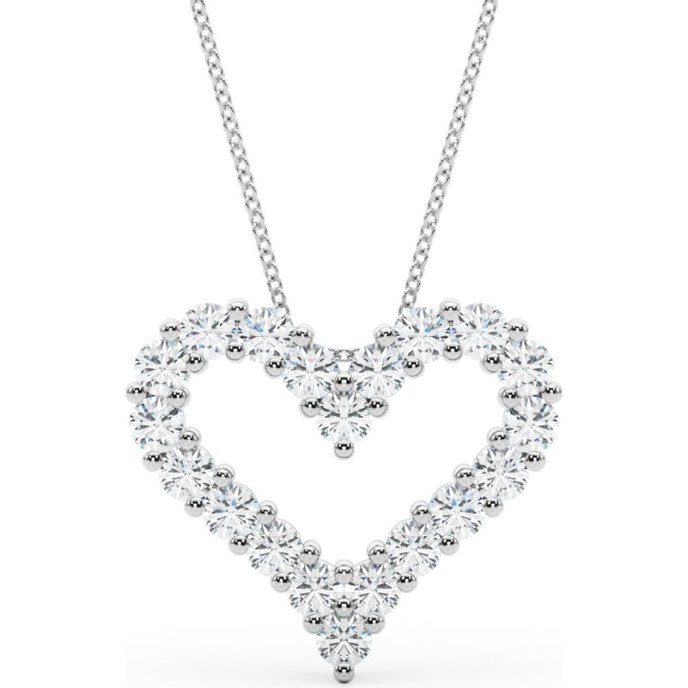 14K White Gold 1 Carat Lab Diamond Solitaire Necklace by Robinson's Jewelers