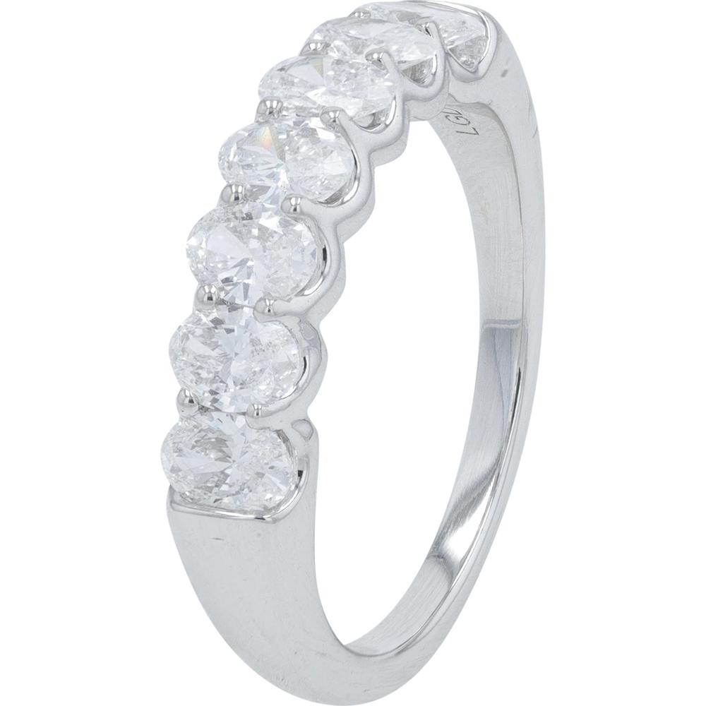 14K White Gold 1 Carat Lab Grown Diamond Band - 1.00 Carat Total Diamond Weight