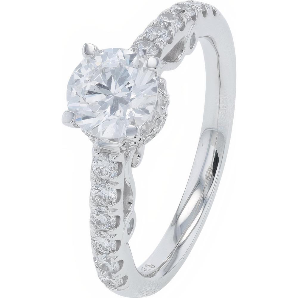 14K White Gold 1 Carat Lab Grown Diamond Band - 1.00 Carat Total Diamond Weight