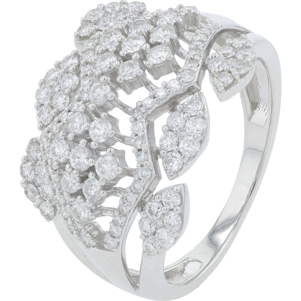 14K White Gold 1 Carat Total Diamond Ring - Elegant and Timeless