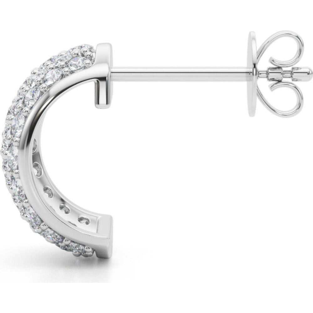 14K White Gold 1 Carat Total Weight Lab Diamond Fashion Earrings by Robinson's Jewelers