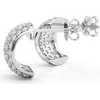 14K White Gold 1 Carat Total Weight Lab Diamond Fashion Earrings by Robinson's Jewelers
