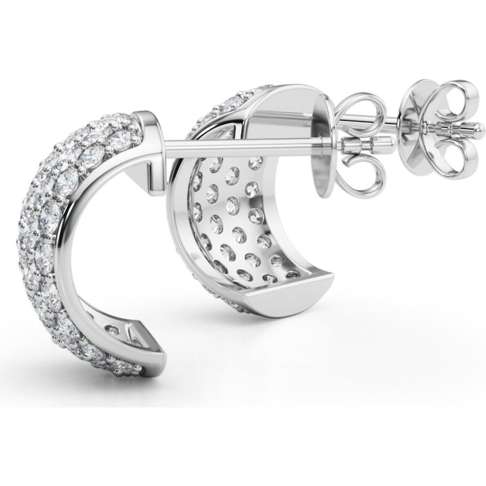 14K White Gold 1 Carat Total Weight Lab Diamond Fashion Earrings by Robinson's Jewelers