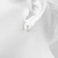 14K White Gold 1 Carat Total Weight Lab Diamond Three Stone Earrings by Robinson's Jewelers