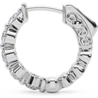 14K White Gold 1 Carat Total Weight Lab Diamond Vault Lock Earrings by Robinson's Jewelers