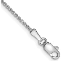 14K White Gold 10" 1.25mm Spiga Anklet with Lobster Clasp by Oro Pregiato