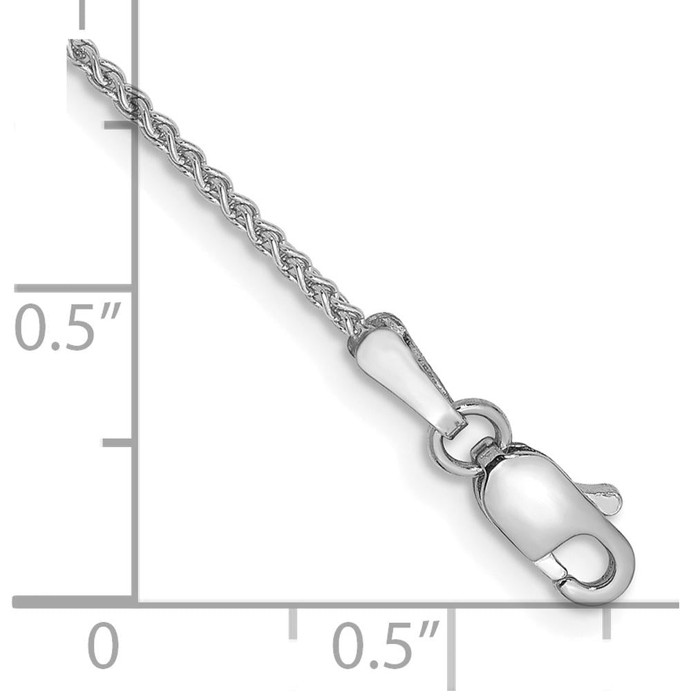 14K White Gold 10" 1.25mm Spiga Anklet with Lobster Clasp by Oro Pregiato