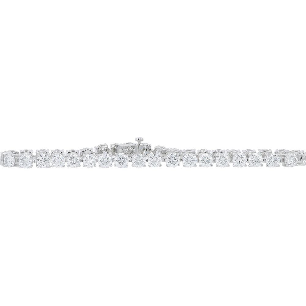 14K White Gold 10 Carat Lab Grown Diamond Tennis Bracelet - Radiant Brilliant Diamonds
