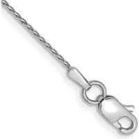14K White Gold 10" Diamond-Cut Parisian Wheat Anklet with Lobster Clasp by Oro Pregiato