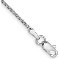 14K White Gold 10" Diamond-Cut Parisian Wheat Anklet with Lobster Clasp by Oro Pregiato