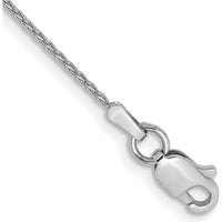 14K White Gold 10" Parisian Wheat Anklet with Lobster Clasp by Oro Pregiato