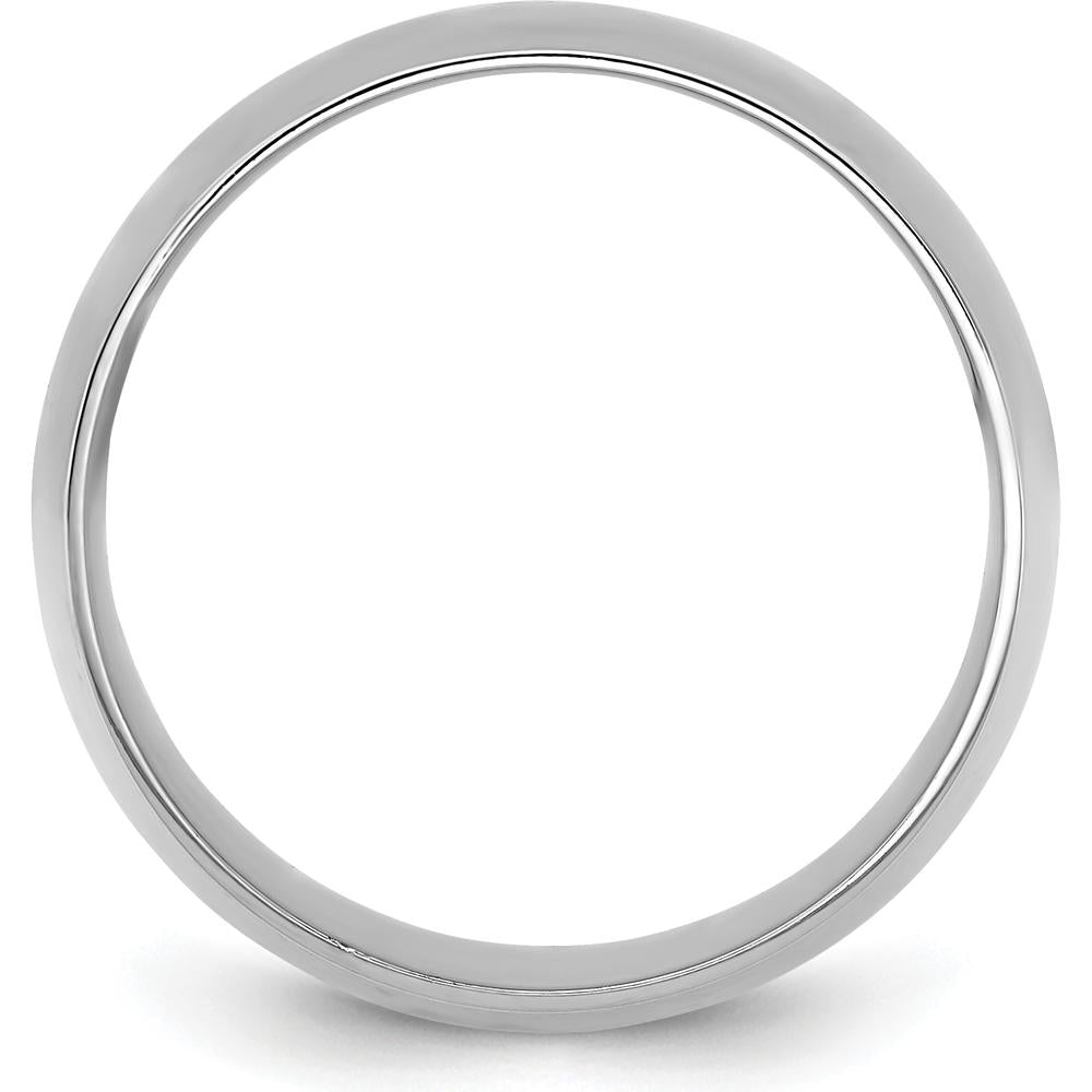 14K White Gold 10mm Comfort Fit Domed Wedding Band - Polished Finish by 0
