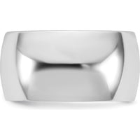 14K White Gold 10mm Comfort Fit Domed Wedding Band - Polished Finish by 0
