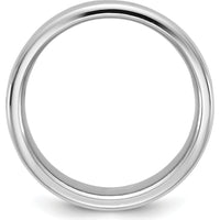 14K White Gold 10mm Polished European Comfort Fit Band - Engravable Wedding Band by 0