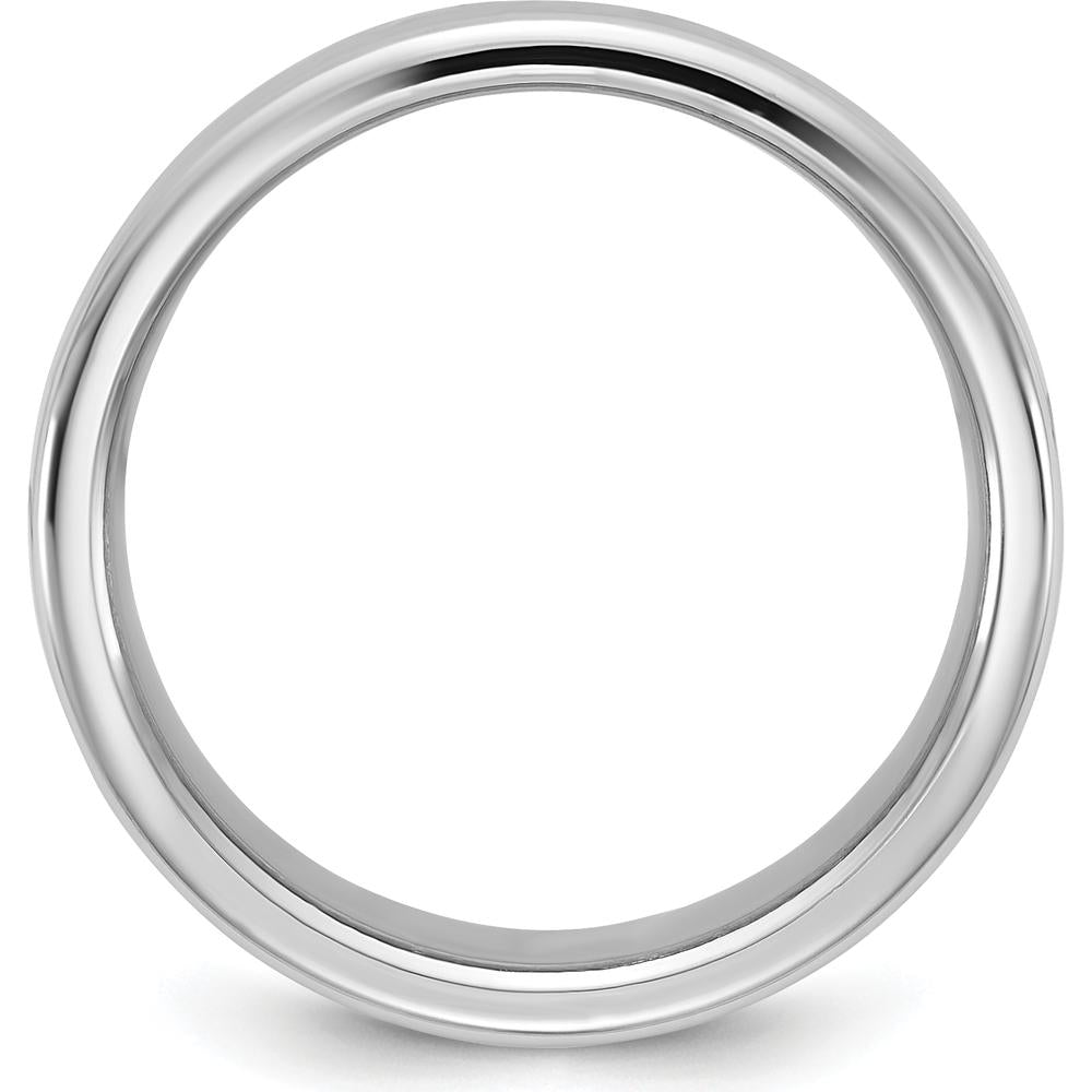 14K White Gold 10mm Polished European Comfort Fit Band - Engravable Wedding Band by 0