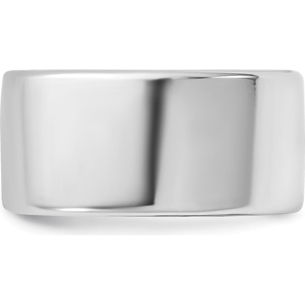 14K White Gold 10mm Polished European Comfort Fit Band - Engravable Wedding Band by 0