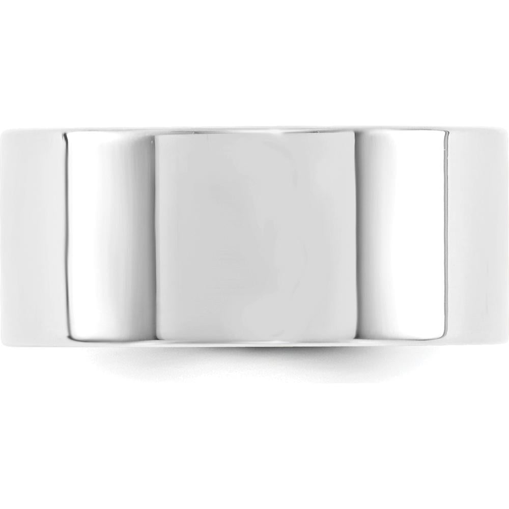 14K White Gold 10mm Standard Weight Flat Comfort Fit Wedding Band - Size 11.5 by Luciano & Cie