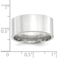 14K White Gold 10mm Standard Weight Flat Comfort Fit Wedding Band - Size 11.5 by Luciano & Cie