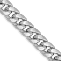 14K White Gold 11mm Semi-Solid Miami Cuban Chain - 24 Inches by Oro Pregiato
