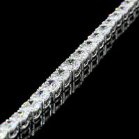 14K White Gold 12.56 Carat Riviera Necklace with East-West Set Oval Lab Diamonds in E-F Color and VS1 Clarity - Covaloro Fine Jewelry
