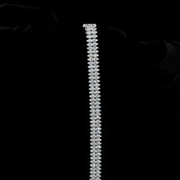 14K White Gold 13.58 Carat Pear Shape Lab Diamond Tennis Bracelet with North-South Prong Set E-F VS Stones - Covaloro Fine Jewelry