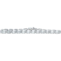 14K White Gold 13 Carats Lab Grown Diamond Tennis Bracelet